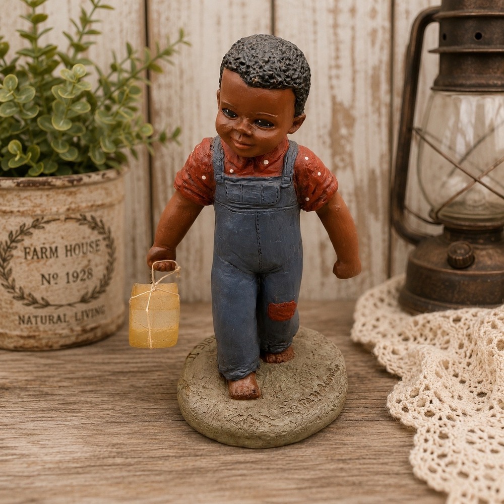 Martha Holcombe Jessie II Figurine 1997 God Is Love Black Americana Folk Art 6in